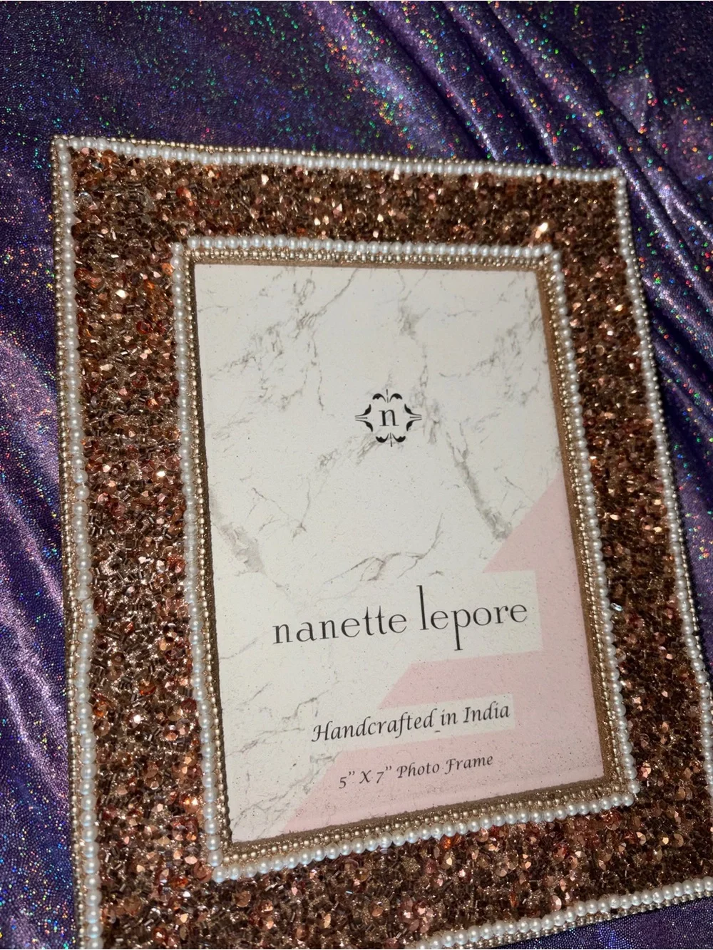 Rose Gold Beaded Picture Frames